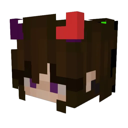 MackyPenPen Minecraft avatar head, 3D render