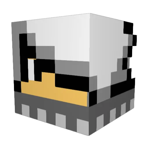 Mackymack Minecraft avatar head, 3D render