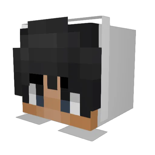 Macnice Minecraft avatar head, 3D render