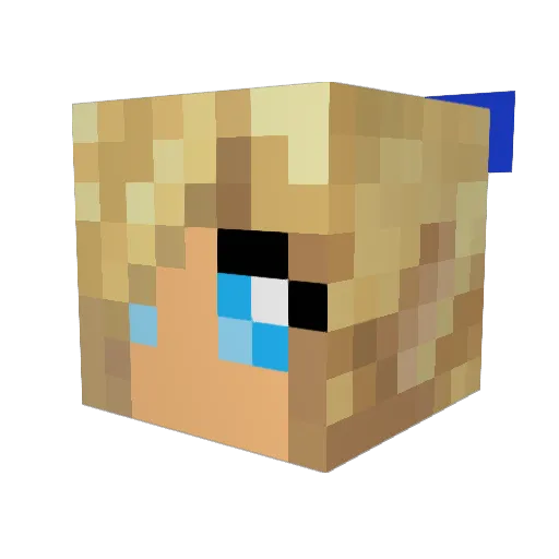 MacnuM Minecraft avatar head, 3D render