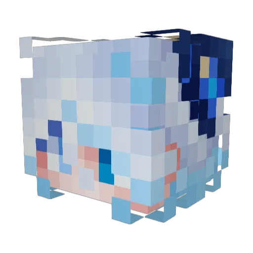 Maco_Ming_Shen Minecraft avatar head, 3D render