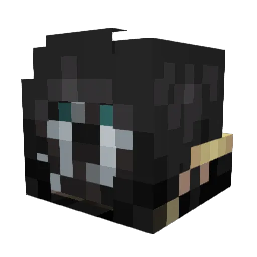 Macombbot Minecraft avatar head, 3D render