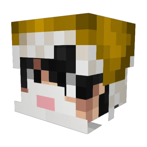 MacrOksit Minecraft avatar head, 3D render