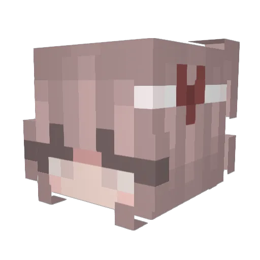 Macreada Minecraft avatar head, 3D render