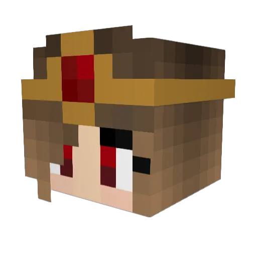 MacrinaCrescendo Minecraft avatar head, 3D render