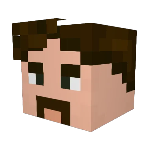 Macrinx Minecraft avatar head, 3D render