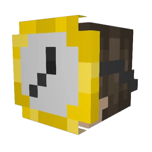MacroManJR Minecraft avatar head, 3D render