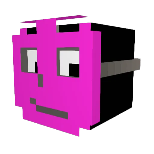 MacroSoul Minecraft avatar head, 3D render