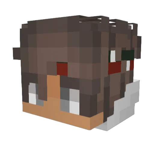Macroed Minecraft avatar head, 3D render