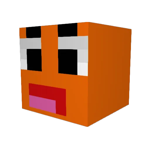Macrololo Minecraft avatar head, 3D render