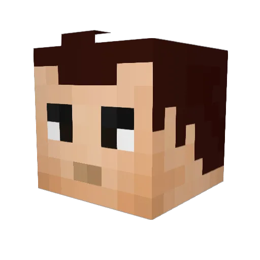 MacronPR Minecraft avatar head, 3D render