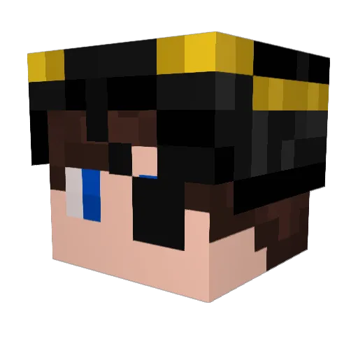 Macrossito Minecraft avatar head, 3D render