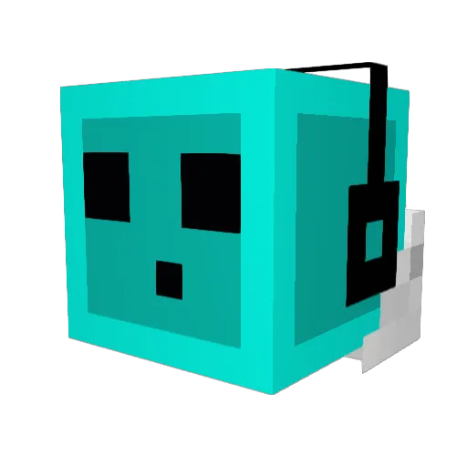 Macscor Minecraft avatar head, 3D render