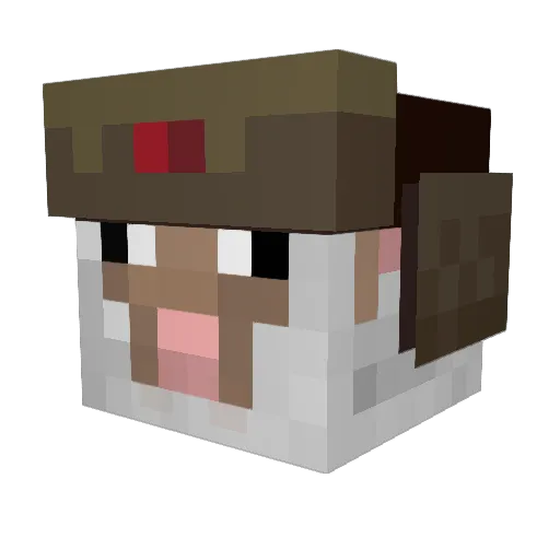 Mactile Minecraft avatar head, 3D render