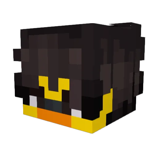 Mactoss Minecraft avatar head, 3D render