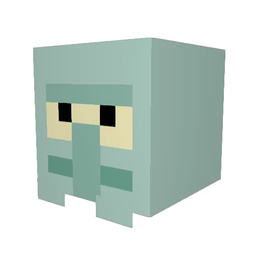 Mactusss Minecraft avatar head, 3D render
