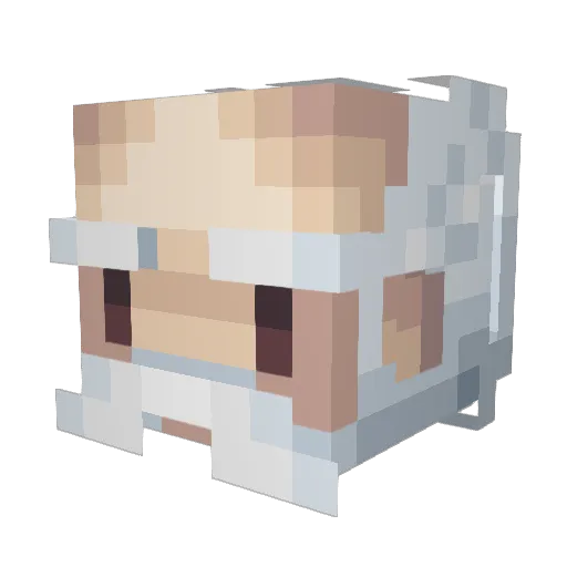 Macu Minecraft avatar head, 3D render