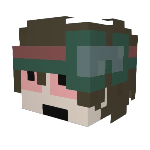 Macuy Minecraft avatar head, 3D render
