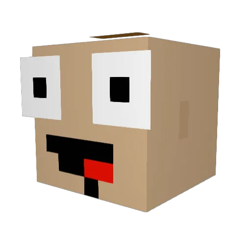 Macxcb Minecraft avatar head, 3D render