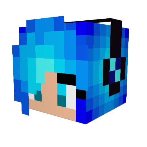 MacyFace7 Minecraft avatar head, 3D render