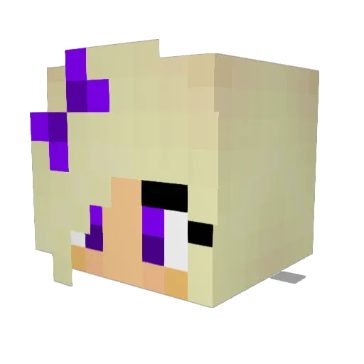 MacyHope Minecraft avatar head, 3D render