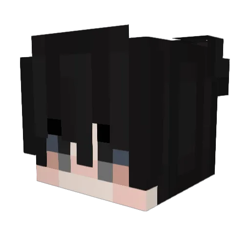 Mad0ka Minecraft avatar head, 3D render