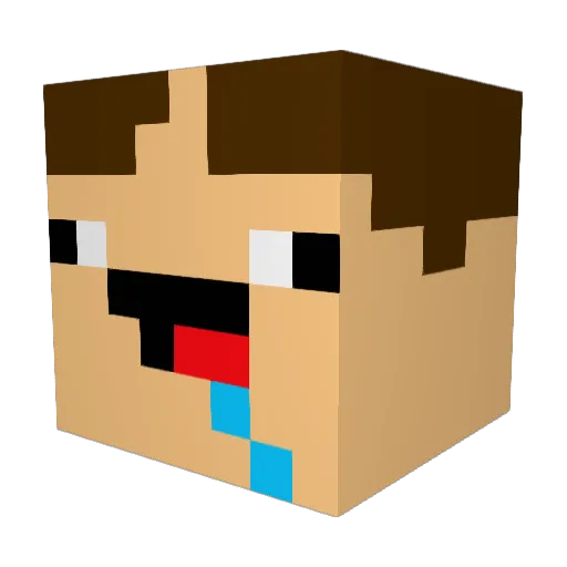 Mad1talian Minecraft avatar head, 3D render
