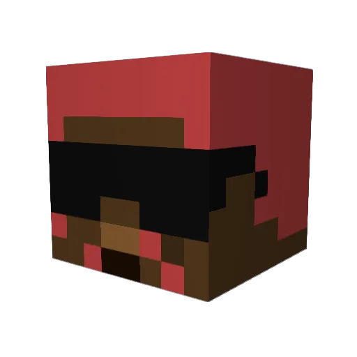 Mad4itt Minecraft avatar head, 3D render