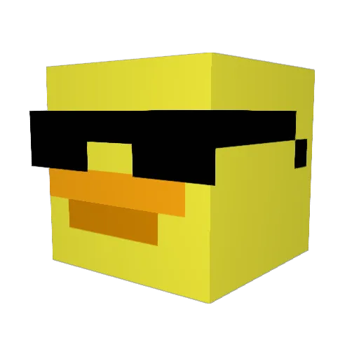 MadBadJK Minecraft avatar head, 3D render