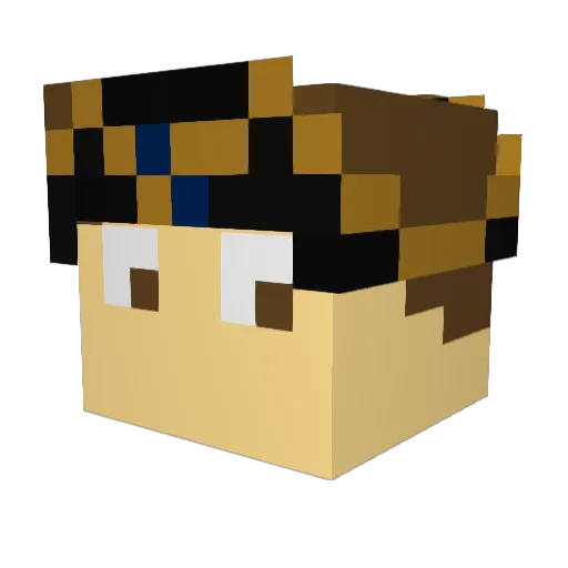 MadBlock6 Minecraft avatar head, 3D render