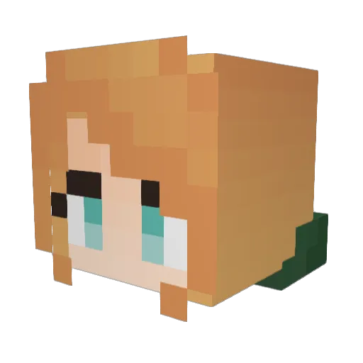 MadCarl Minecraft avatar head, 3D render