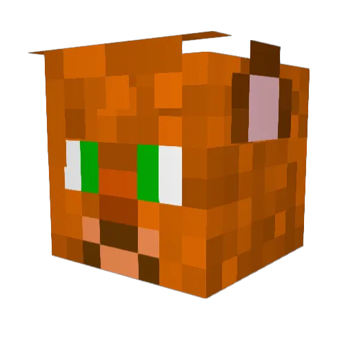 MadCat34 Minecraft avatar head, 3D render