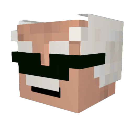 MadClown77 Minecraft avatar head, 3D render