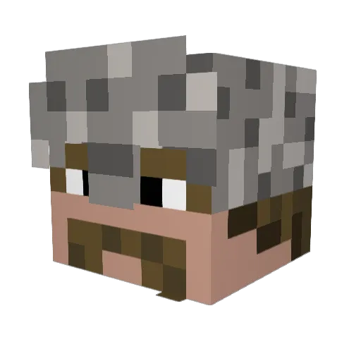 MadCrack Minecraft avatar head, 3D render