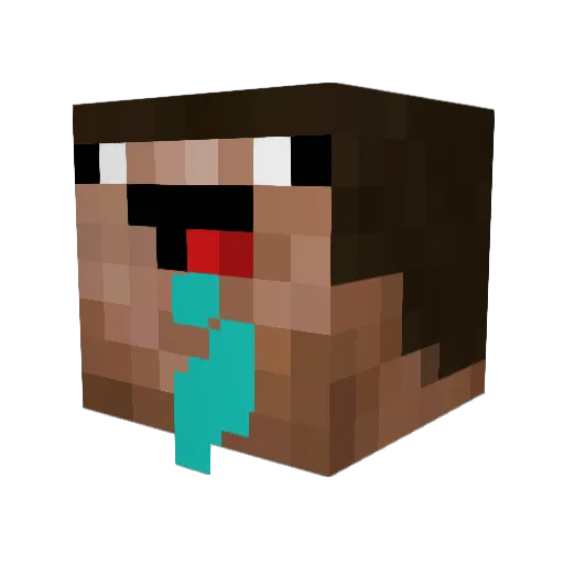 MadCuzBad__ Minecraft avatar head, 3D render