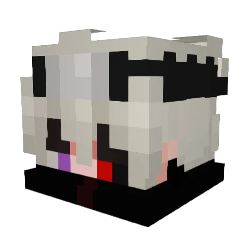 MadCuzBaddd Minecraft avatar head, 3D render