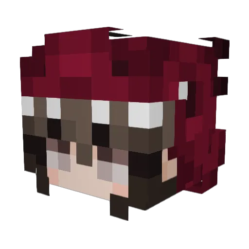 MadDino445 Minecraft avatar head, 3D render