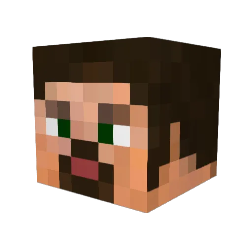 MadDoc09 Minecraft avatar head, 3D render