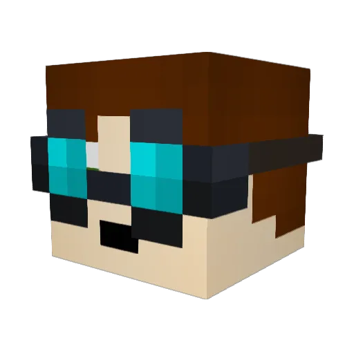 MadDoctorDan Minecraft avatar head, 3D render