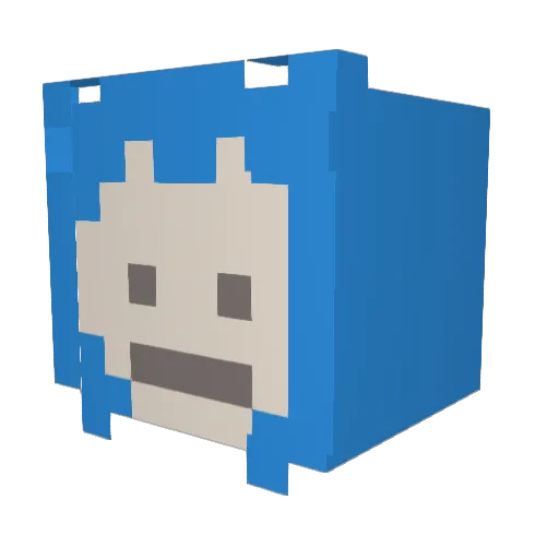 MadDove1222 Minecraft avatar head, 3D render