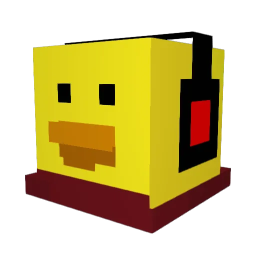 MadDuck_exe Minecraft avatar head, 3D render