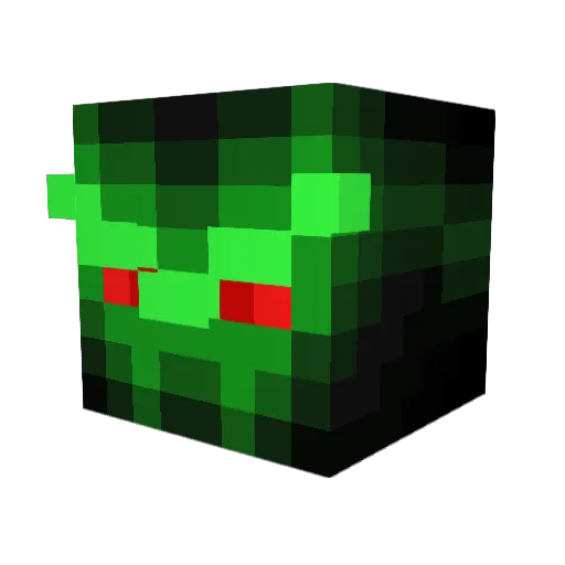 MadEmu Minecraft avatar head, 3D render