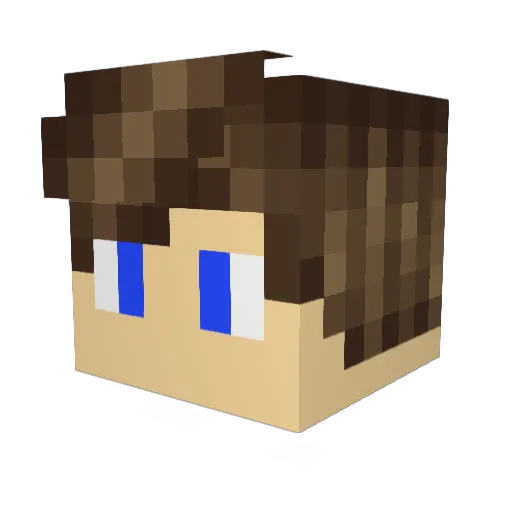 MadFin05 Minecraft avatar head, 3D render