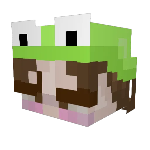 MadGuru27 Minecraft avatar head, 3D render