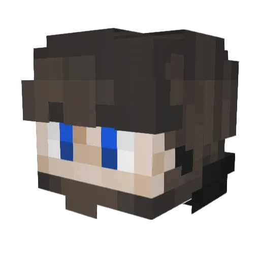MadHaddon Minecraft avatar head, 3D render