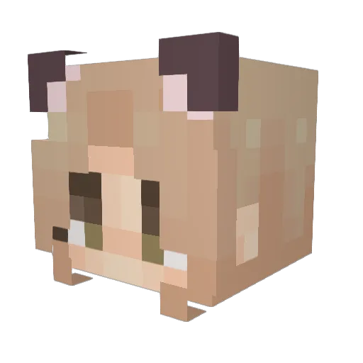 MadHatress Minecraft avatar head, 3D render