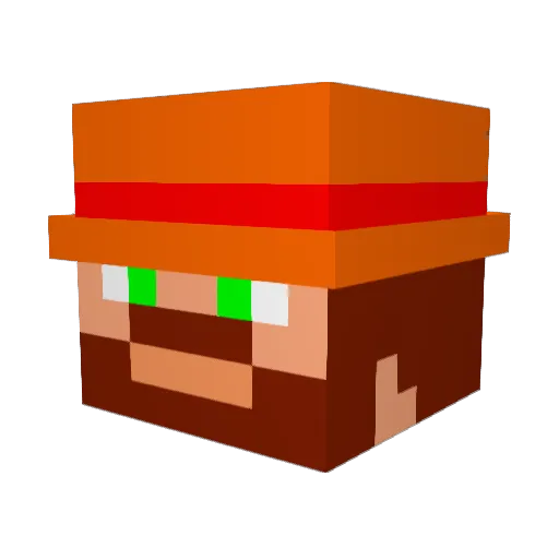 MadHatter113 Minecraft avatar head, 3D render