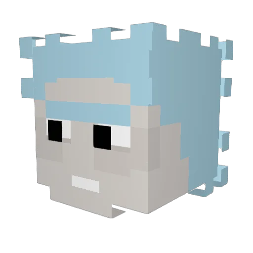 MadHazard Minecraft avatar head, 3D render
