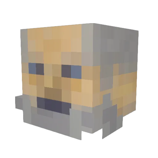 MadJack40 Minecraft avatar head, 3D render