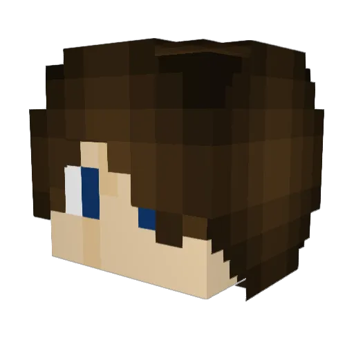 MadKeelan Minecraft avatar head, 3D render